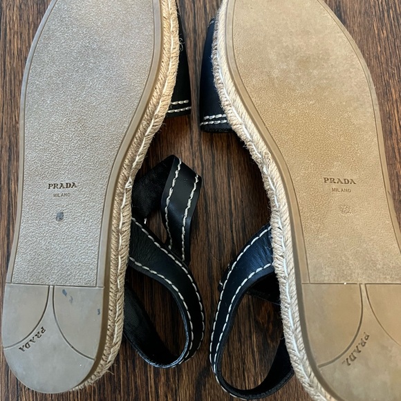 Prada Sandals: fit size 8 1/2- 9 . Great timeless pair - Picture 4 of 6